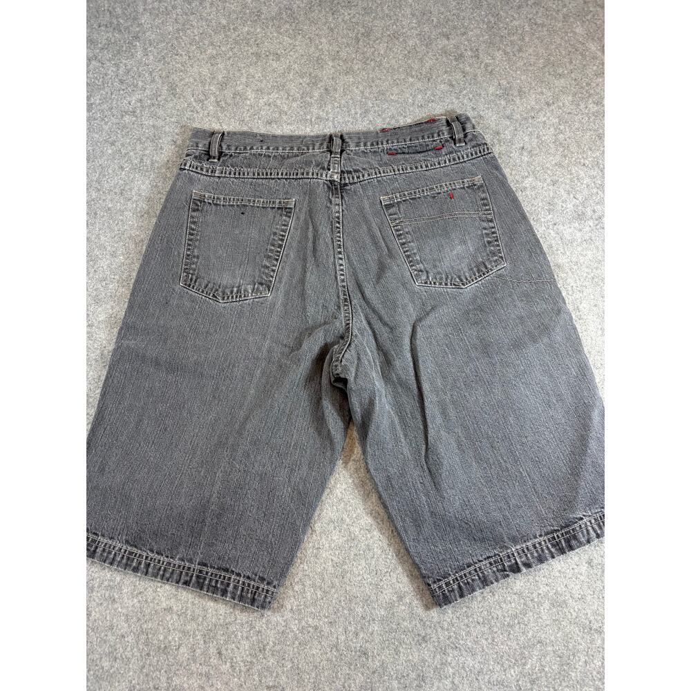 Fubu The Collection Jean Jorts Shorts Mens 38 Gray Denim Baggy Utility Carpenter